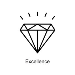Fototapeta premium Excellence vector outline Icon. Pixel Perfect. For Mobile and Web. stock illustration