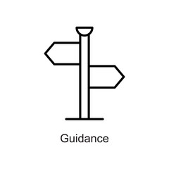Guidance vector outline Icon. Pixel Perfect. For Mobile and Web. stock illustration