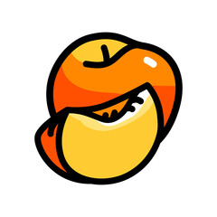 Half peach color icon