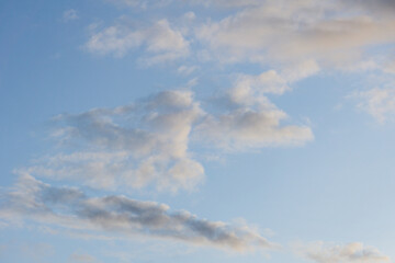 Naklejka na ściany i meble Blue sky with white clouds sunny day
