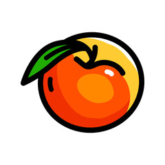 Peach simple color icon