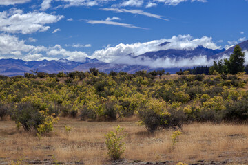 Countryside around Lake Tekapo in New Zealand