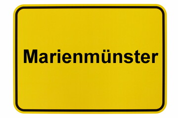 Illustration eines Stadteingangsschildes der Stadt Marienmünster