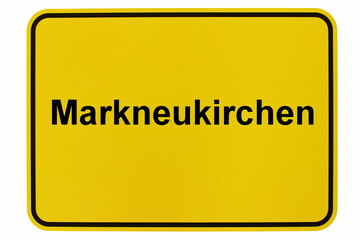 Illustration eines Stadteingangsschildes der Stadt Markneukirchen
