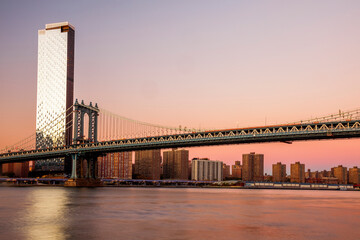 Manhattan Bridge just after sunset