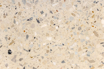 Terrazzo pattern marble-mosaic  natural concrete floor. Trendy texture for flooring and facades.