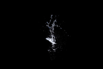 Obraz premium Water splash isolated on black background.