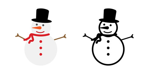 Snowman icon symbol simple design