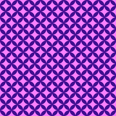 Geometric seamless pattern from circles purple and pink color