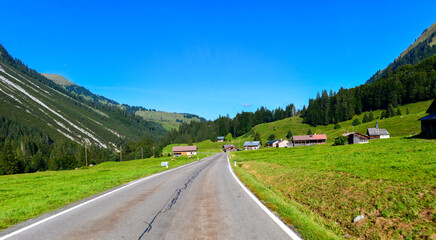 Bregenzerwaldstraße (L 200) bei Bad Hopfreben im Vorarlberg