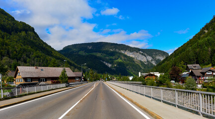 Bregenzerwaldstraße (L 200) bei Schnepfau im Vorarlberg