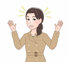 トレンチコートの女性