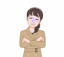 トレンチコートの女性