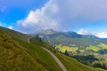 Fototapeta na wymiar Stafelalpe/Damülser Berge im Bregenzerwaldgebirge in Vorarlberg
