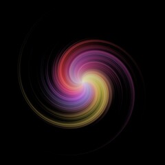 Simple whirlpool of color streams rotating round the middle