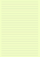 Fototapeta premium Feuille de papier lignée jaune. Vecteur. Illustration de la feuille classique, de la feuille de papier de ligne.