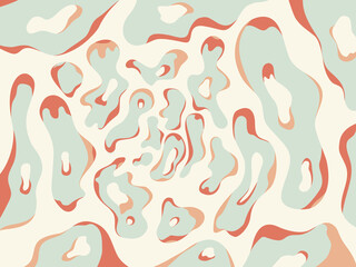 Fototapeta na wymiar Illustration of an background with pastel colored organic shapes.