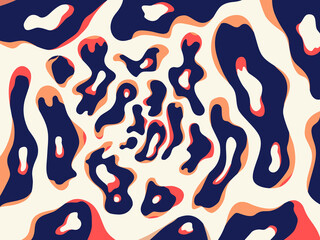 Contemporary graphic fuild pattern. Abstract organic pattern with individual and unique shapes. 