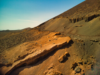 Fototapeta premium Volcanic landscape view Fuerteventura Canary Island Spain 