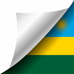 Hidden Rwanda flag with curled corner