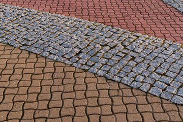 Background of modern cobblestone in different colors