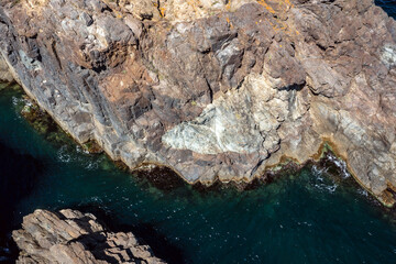 Crack of Cape of Saint Agalina on Black Sea shore, Bulgaria