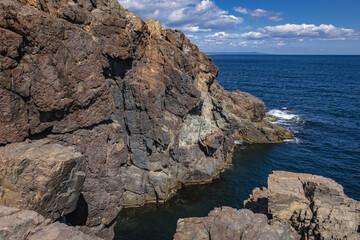 Cliffs on the Cape of Saint Agalina on Black Sea shore, Bulgaria