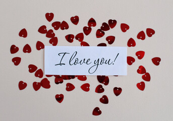 top view I love your message