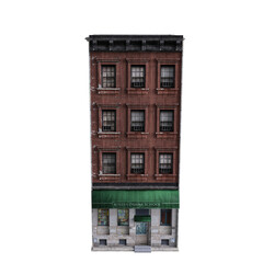City Building Exterior Architecture, 3d rendering, 3D illustration