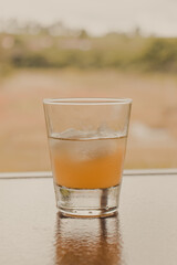 one shot drink with ice