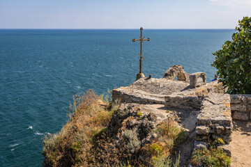 St Nicholas of Myra historic chapel on Cape Kaliakra on the Black Sea shore, Bulgaria