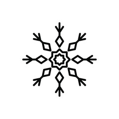 snowflake icon vector, winter symbol