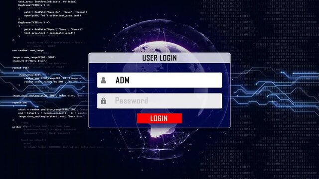 CONNECTION DOWN  and Earth Connections Network, Animation, Background, Loop, 4k
