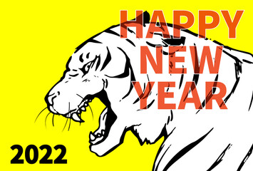 Obraz premium 2022年年賀状_寅