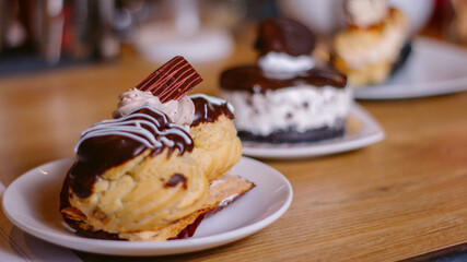chocolate cake on a plate
