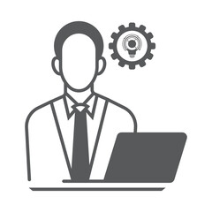 Rounded the businesspeople or business team line art icon