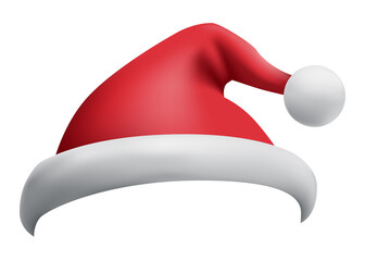 Santa hat isolated on white background. Vector Illustration