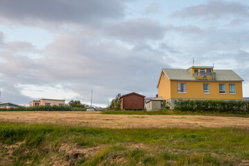 Village of Hrisey in Eyjafjordur in Iceland