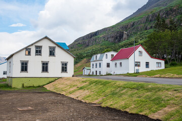 Fototapeta na wymiar Town of Syedisfjordur in east Iceland