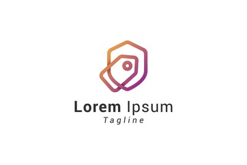 Fototapeta premium Shield cart business logo 