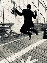 Wedding bells at Brooklyn Bridge
