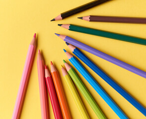 wooden color pencils