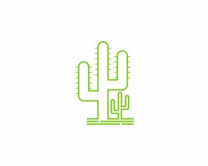 Cactus in the outline logo