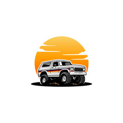 american adventure car, suv illustration vector  © winana
