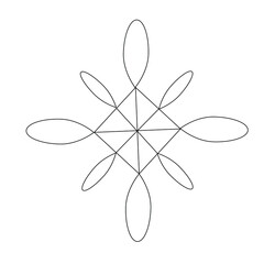 Simple vector snowflakes. Abstract patterns, contour images. Suitable for design and decoration of New Year's typography, sites, social networks, postcards, books.