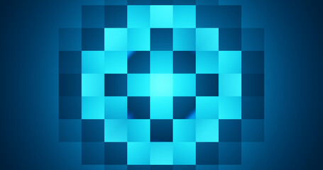 Render with blue light and dark tiles