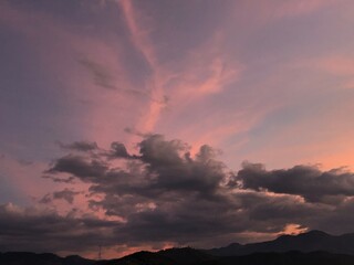 sunset in the clouds