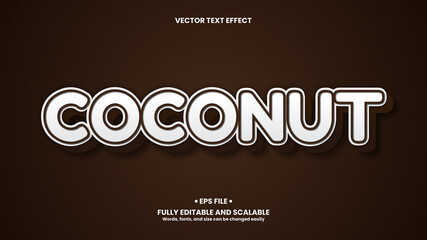 Coconut 3d text effect