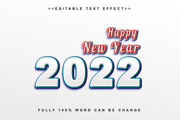 happy new year Text effect with  dark red background