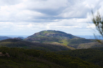 Naklejka premium view of the mountain